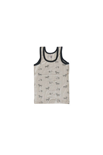 Panda Crew Neck Baby Boy Printed Patterned Undershirt 3-Piece