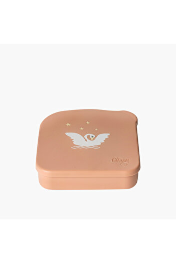 Citron Sailboat Print Square Shaped Lunch Box