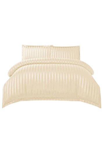 OEM Bed Linen Set, Elastic Sheet, Finet Type Damask, 4 Pieces, Uni, 180x200cm, Ivory