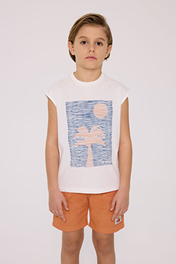 Nebbati Boy Ecru Undershirt