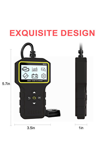 GearZone S610 Car and Motor Code Reader OBD II Scanner Car Engine Fault Code Reade for All OBD2 Vehicle