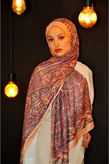 MSCARFS Kasr Pattern Cotton Voile Silk Shawl