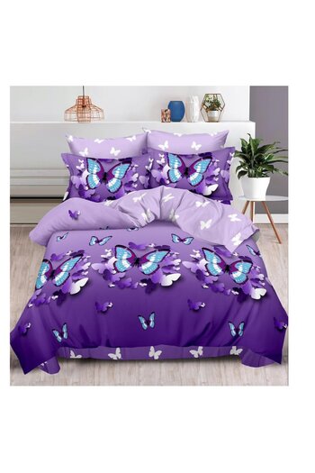 OEM Bedding Set from Finet, 6 Pieces, 2 Persons, 240 x 250cm, M14, Lilac/Purple