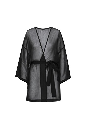 ESOTIQ Women's Beach Robe Kimono Pareo Tunic Chiffon Lightweight | Tango