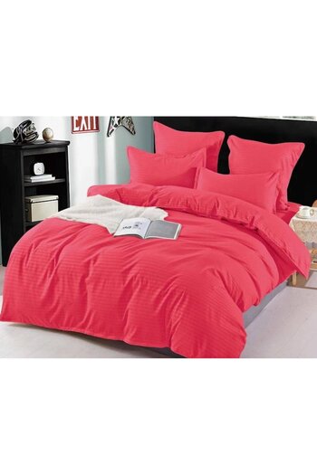 OEM Double Bedding Set, Sonia-Home, Finet Damask Type, Uni, 6 Pieces, 2 Persons, 220x240cm, Pink