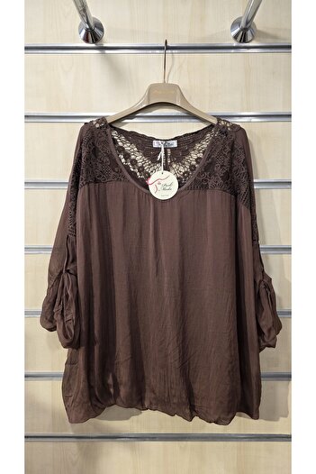 Park Moda Italian Silk Blouse Butterfly Lace