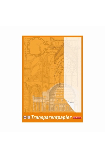 Herlitz Hârtie de calc A4, culoare portocalie, material hârtie transparentă, 65 g/m², 30 de coli