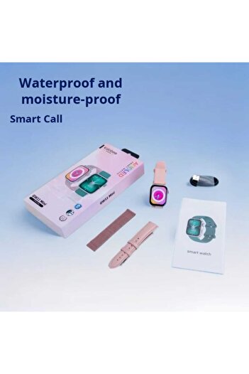 KALOBEE GW11 Mini Women's Smart Watch with 3 Straps and Wireless Charger - Pink