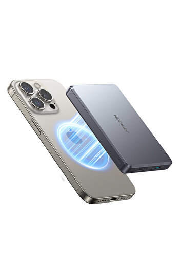 Joyroom Powerbank Pro 10000mAh ultracienki magnetyczny PD 20W USB-C Lightning - szary