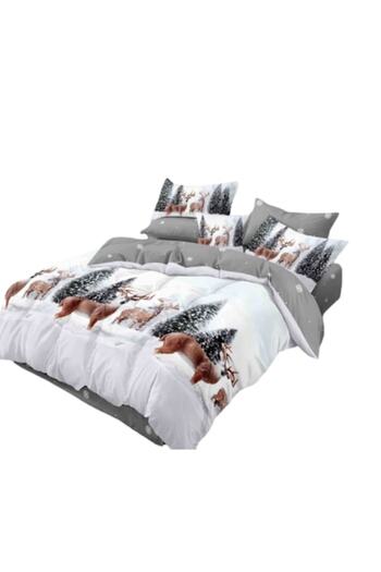 OEM Christmas bedding set, Finet, 4 pieces, for one person, 160x230cm, winter landscape