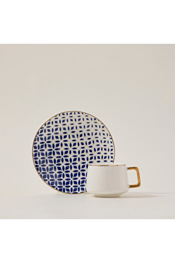 Dallaty blue and white porcelain Turkish coffee cups set 12 pcs