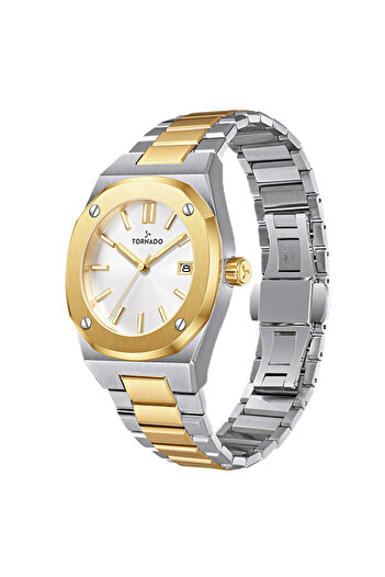 Tornado AURORA TWILIGHT Men's Analog White Dial Watch - T23003-TBTW