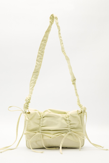 Manuka Büzgü Detailled Shoulder Bag Yellow