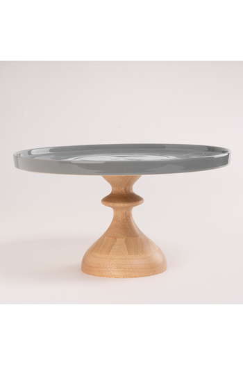 LA MESA Footed Cake Stand Calligraphy