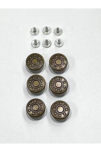 karantuhafiye Jeans Coat Button / 1.7 cm / 6 Pieces / Oxide