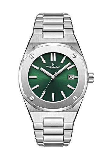 Tornado AURORA TWILIGHT Men's Analog Green Dial Watch - T23003-SBSH