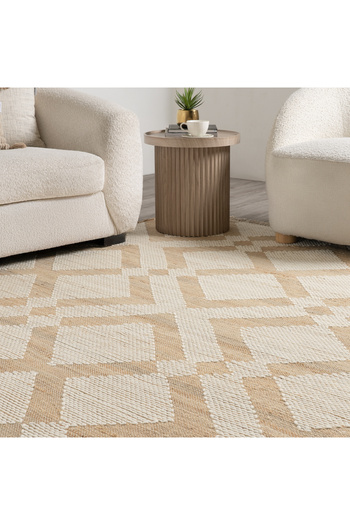 Cottage diamond jute wool rug 200*300