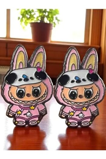 Toybox Metal Adhesive Sticker with Monster Design for Mobile or Any Smooth Surface (2 Pieces)