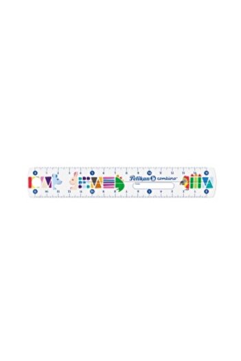 Pelikan Ruler Combino 15 cm, Color Transparent, Material Plastic
