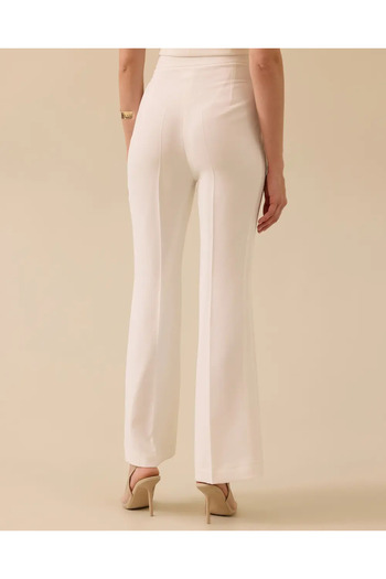 SEÇİL High Waist Crepe Fabric Spanish Flared Pants