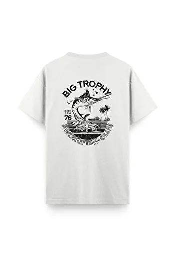 Oksit Big Trophy Back Printed Crew Neck Unisex Tshirt