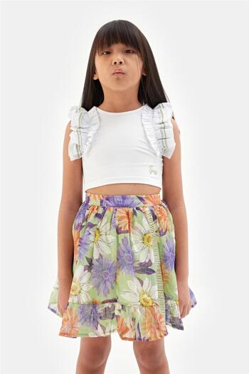 Tyess Girl Patterned Skirt