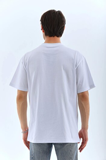 mzpkartan Μπλουζάκι Unisex Oversize Stone Crew Neck - Λευκό