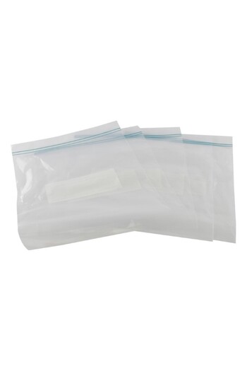 gogiva Set of reusable and resealable bags, transparent, with ziplock zipper, 26.5x28 cm, plastic, 30 pcs