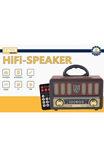 Denx Vintage Wooden Radio and Speaker DX2441