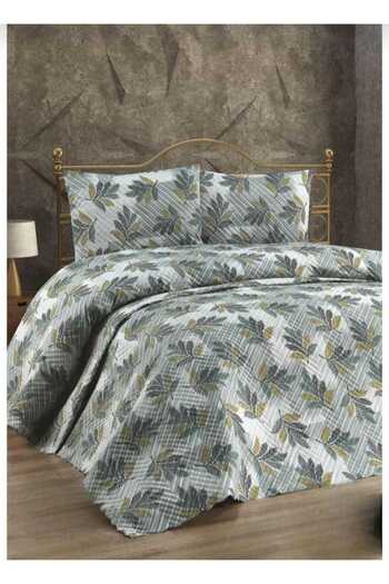 KIZILELMADA Flower Patterned Ultrasonic Quilted Bedspread Set, Double |   3 Pieces, Soft & Stylish Design