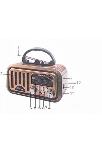 Denx Portable Wireless Bluetooth Speaker with FM/AM Radio, TF Card, USB Drive, AUX, Rechargeable Classic