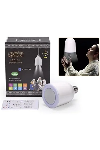 Generic Bluetooth LED Quran Speaker with Remote Control, 35 Reciters, 30 Language Translations, SQ-102