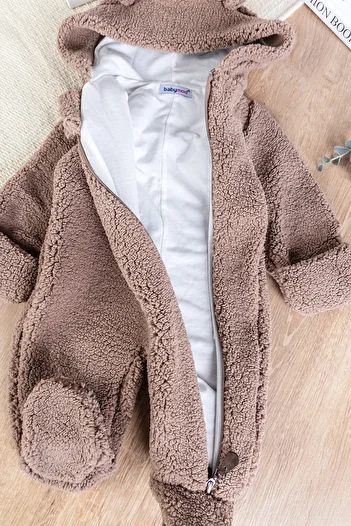 Babymod Welsoft Winter Baby Girl/Boy Romper with Hood and Gloves
