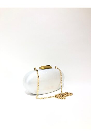 womenacs Women's Luxury Pearl Evening Dress Clutch Portfolio Chain Strap Hand Wedding Engagement Henna Special Night Shoulder Bag