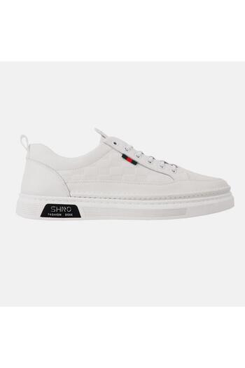 MARCOMEN 19039 Genuine Leather White Men's Casual Shoes