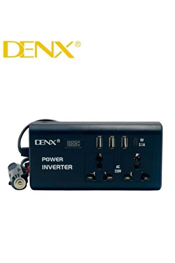 Denx Dinex Car Power Converter, 12V to 220V, Modified High-Frequency Sine Wave, 300W