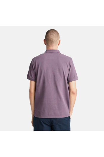 Timberland Millers River Pique Short Sleeve Polo Men's Purple Tshirt Tb0A6Vdpenx1
