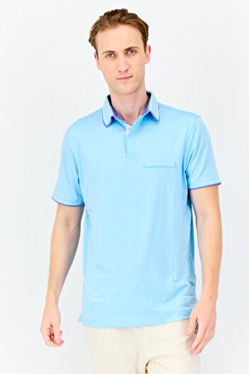 Head Men Regular Fit Solid Short Sleeves Polo Shirt, Blue