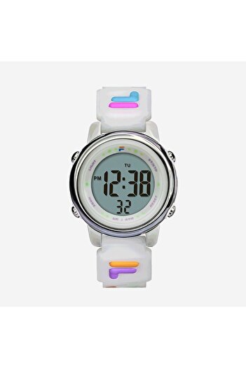 Fila Kids Unisex Digital Watch, White 38-218-005, 34 mm
