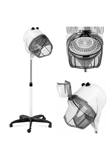 Physa Uscător de păr cu cască de stat pe roți, 1100 W, alb