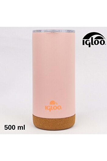 IGLOO Cork Mug 500ml Thermos Mug Cup Flask Salmon