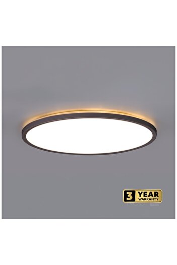 Kobi Lampă de tavan LED Nivera rotundă 24W, 2280lm, IP54, lumină caldă/neutră/rece, neagră,