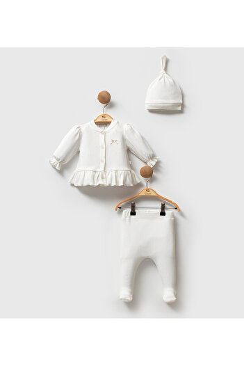 Cassiope Baby Jacquard Ruffle Double Set