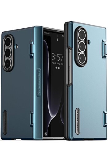 VRS Design جراب Terra Guard Modern لهاتف Samsung Galaxy Z Fold 7 2025 مع حماية المفصلة - أزرق ثلجي