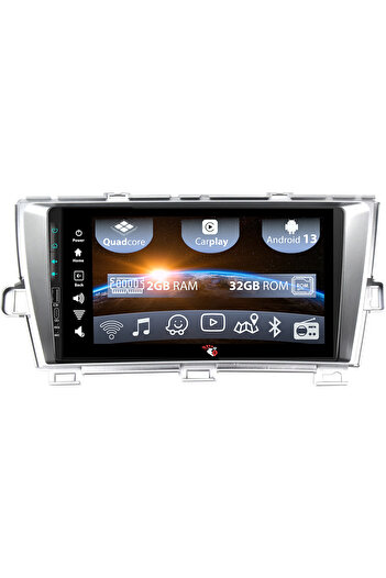navi-it Navigatie dedicata Toyota Prius 2009-2015 Silver, USB&Butoane fizice frontale, Android 13, Wireless