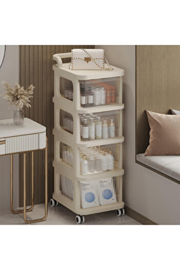 Choice 4-Drawer Multi-Function Reinforced Plastic Movable Storage Drawers