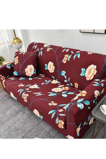 COOYA 3-Seater Exquisitely Printed Designed Sofa Cover, Soft and Stretchy Fabric, 190x230cm