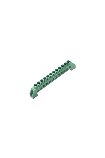 flores Set of 10 electrical terminal blocks, green, 12 holes