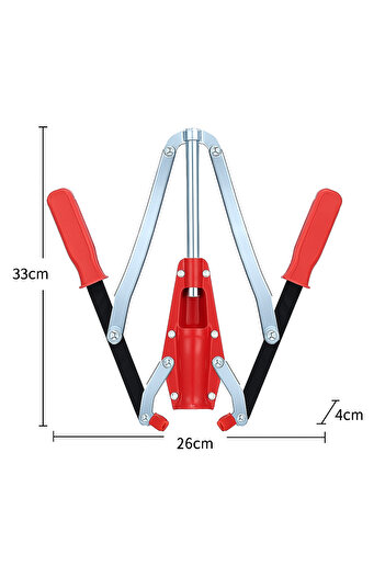 zola Manual bottle stopper, Zola, two arms, metal, 33 x 26 x 4 cm, red/black