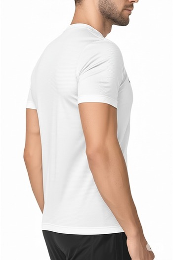 NO 601 Men's White Cast Collection Mood Printed Breathable Mesh Fabric Sports Tshirt
